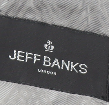 Jeff Banks Grey Striped Men's Suit Jacket 42 Long