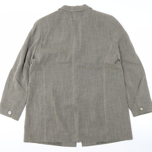 Ann Harvey Women's Grey Blazer Size 16 Notch Lapel Lined