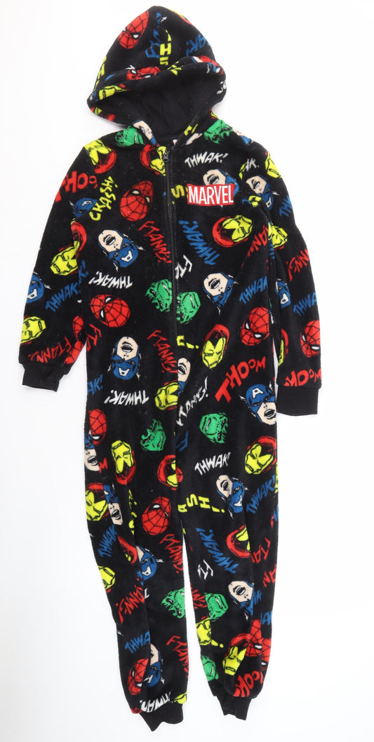 Marvel Boys Black Superhero Onesie - Size 10-11 Years