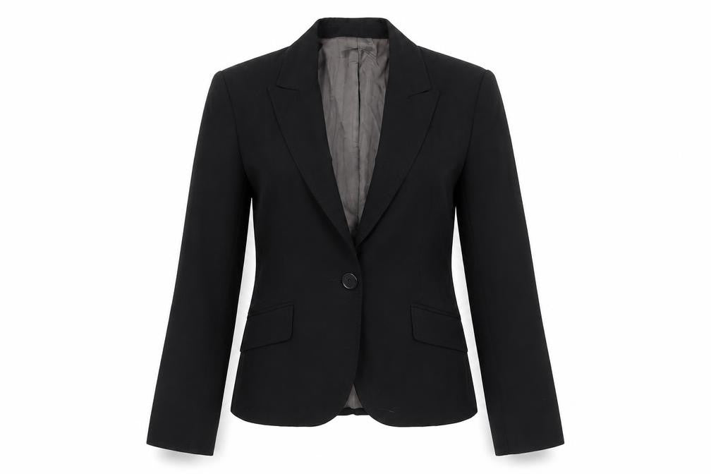 Cue Women Black Blazer Size 10 Business Workwear