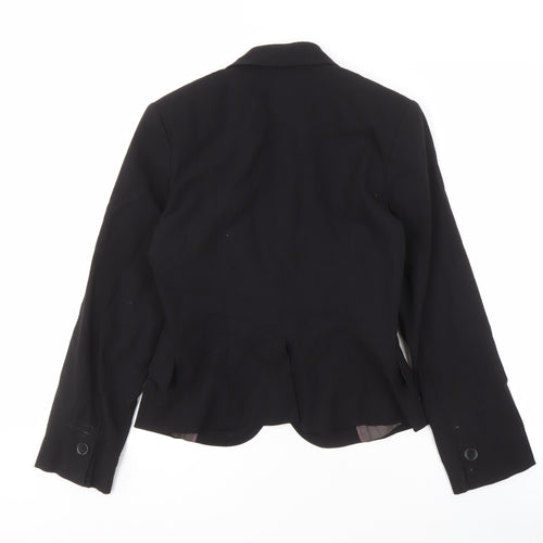 Cue Women Black Blazer Size 10 Business Workwear