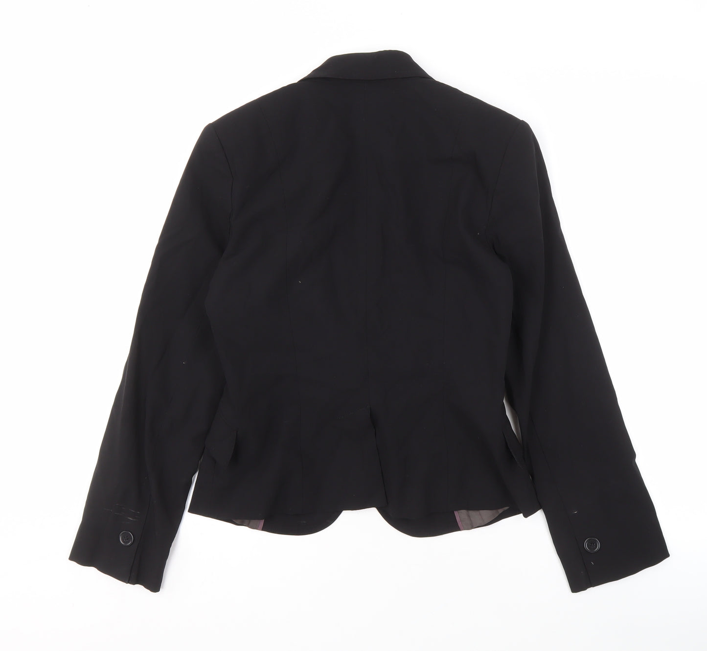 Cue Women Black Blazer Size 10 Business Workwear