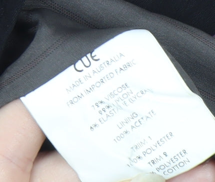 Cue Women Black Blazer Size 10 Business Workwear