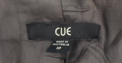 Cue Women Black Blazer Size 10 Business Workwear