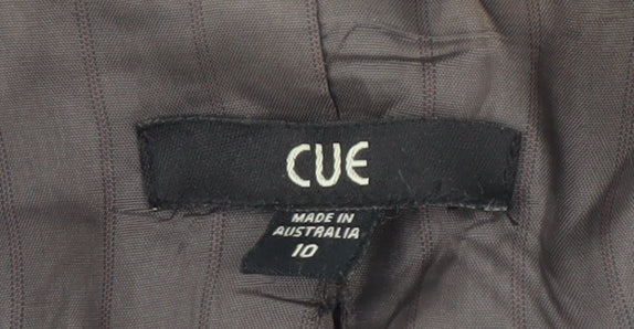 Cue Women Black Blazer Size 10 Business Workwear