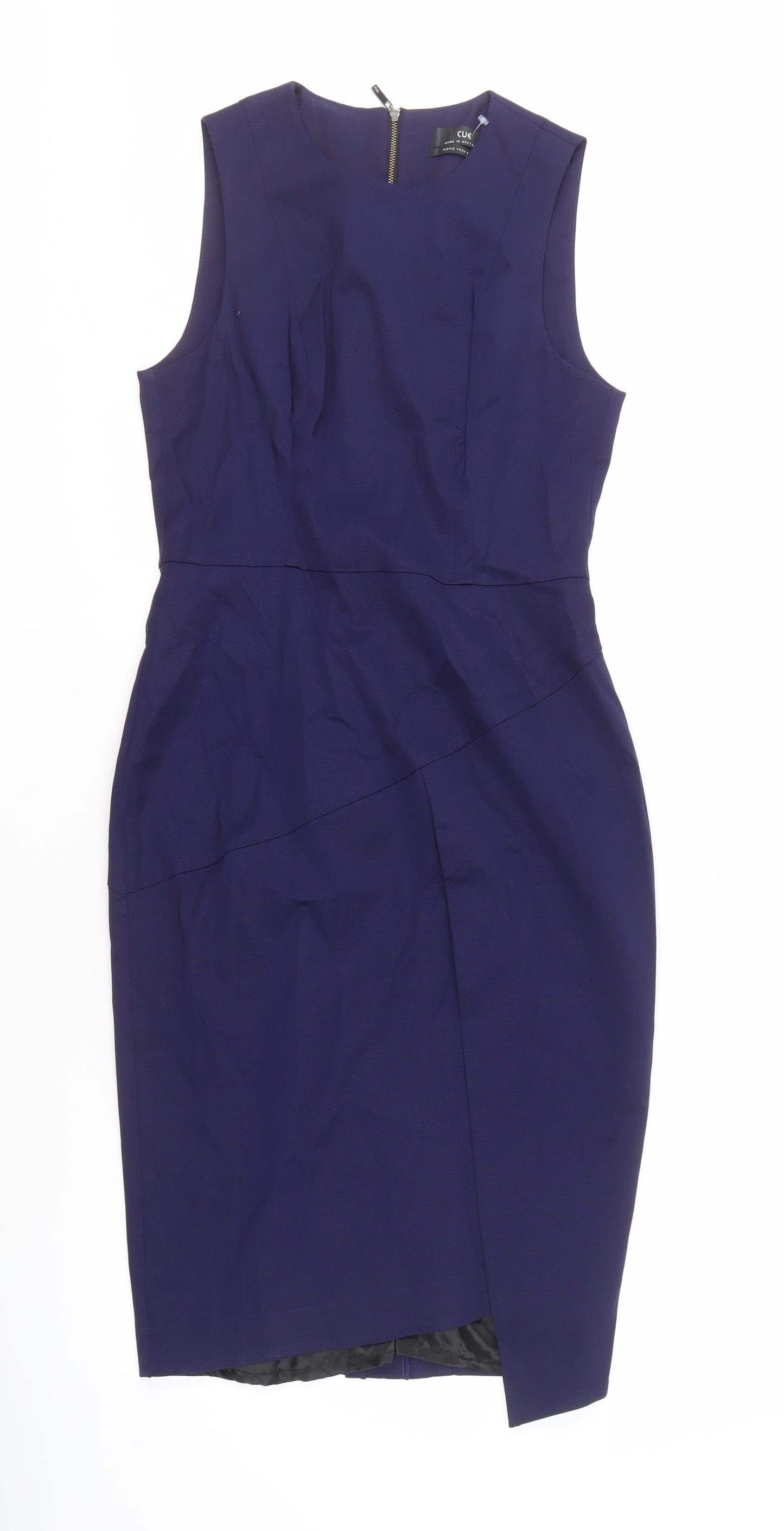 Cue Women's Blue Sheath Dress - Size 10, Business Wear