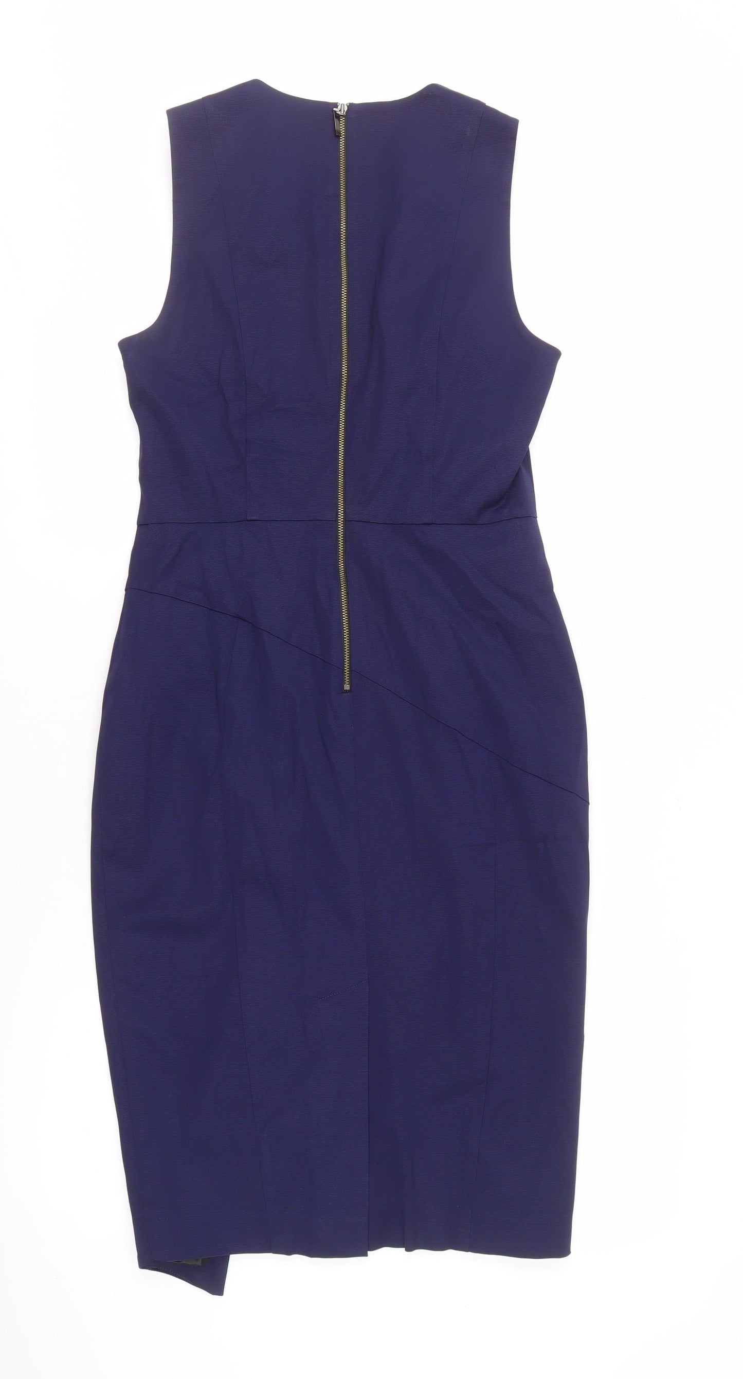 Cue Women's Blue Sheath Dress - Size 10, Business Wear