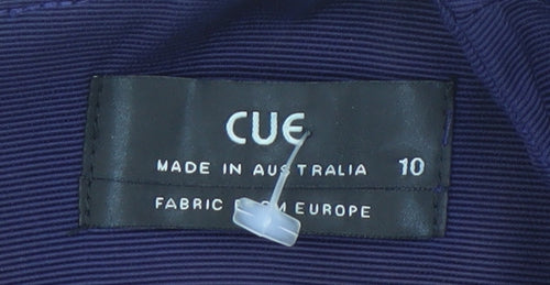 Cue Women's Blue Sheath Dress - Size 10, Business Wear