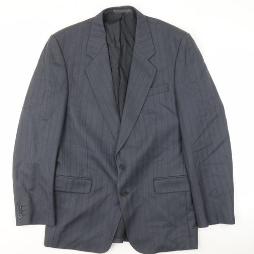 Wellington Men's Grey Striped Blazer 40L