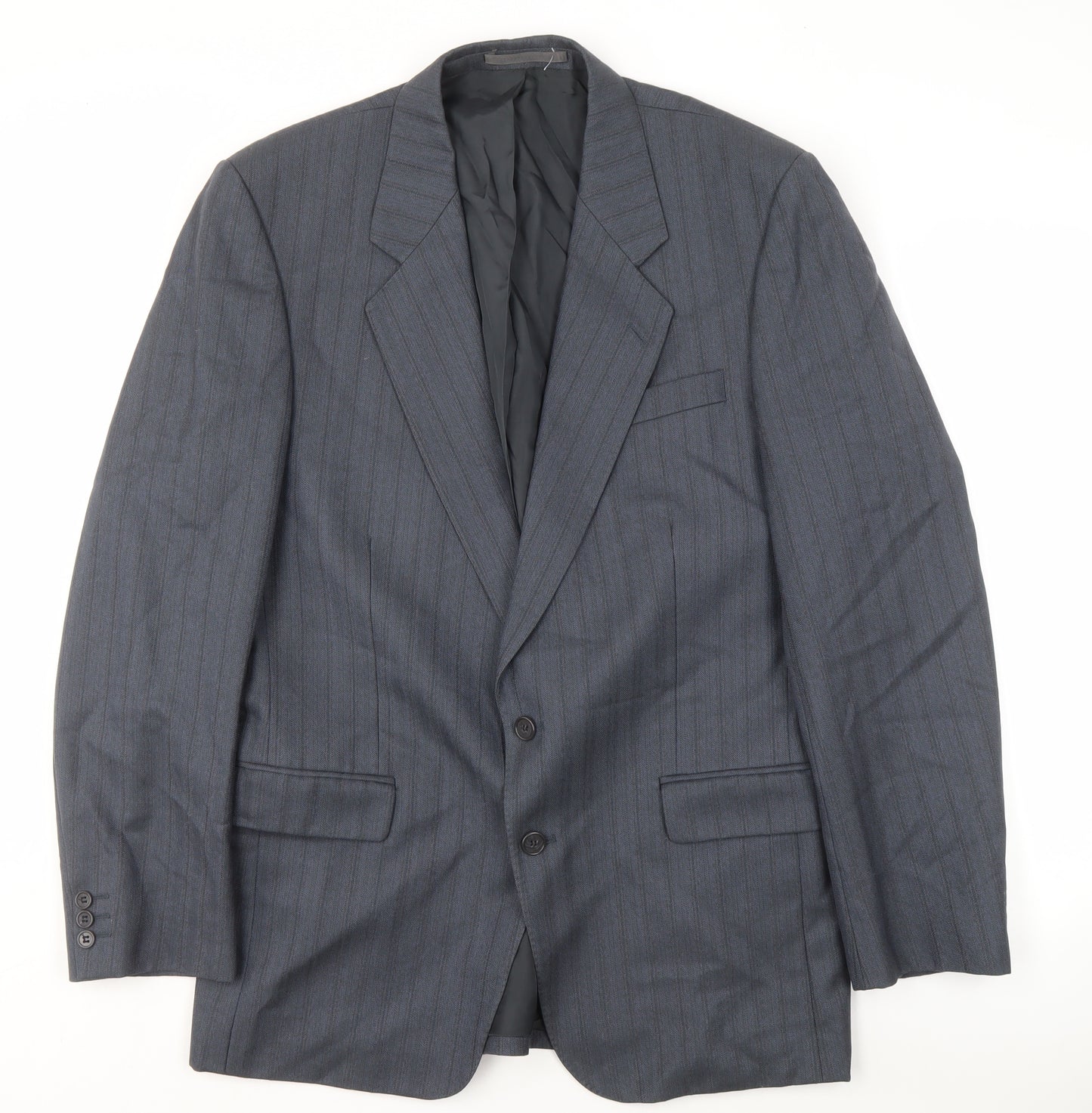 Wellington Men's Grey Striped Blazer 40L