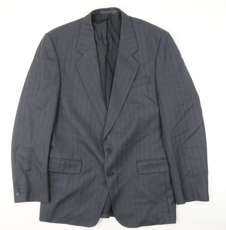 Wellington Men's Grey Striped Blazer 40L