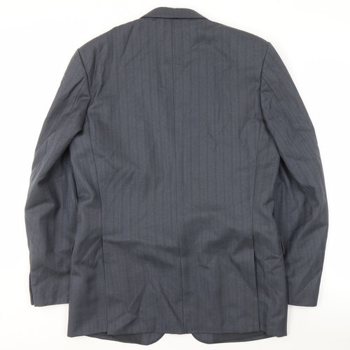 Wellington Men's Grey Striped Blazer 40L