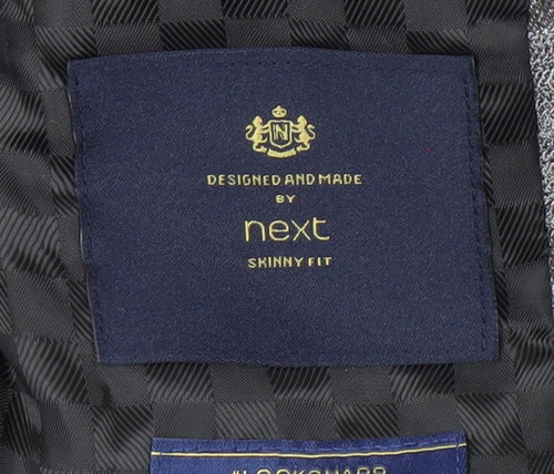 Next Boys Grey Check Suit Jacket 9 Years Slim Fit