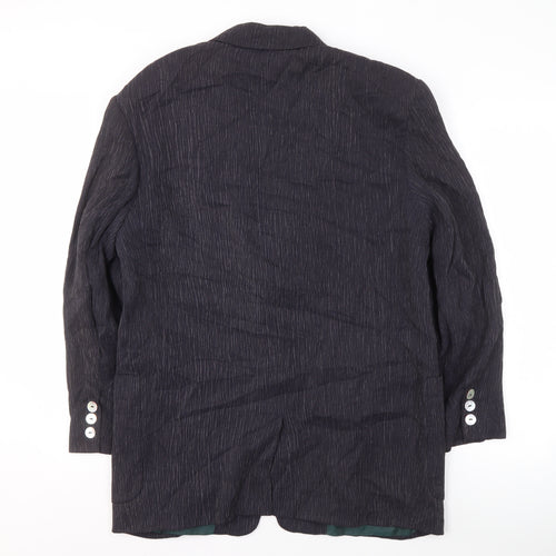 Élégance Women's Black Blazer Size 14 Regular Notch Lapel