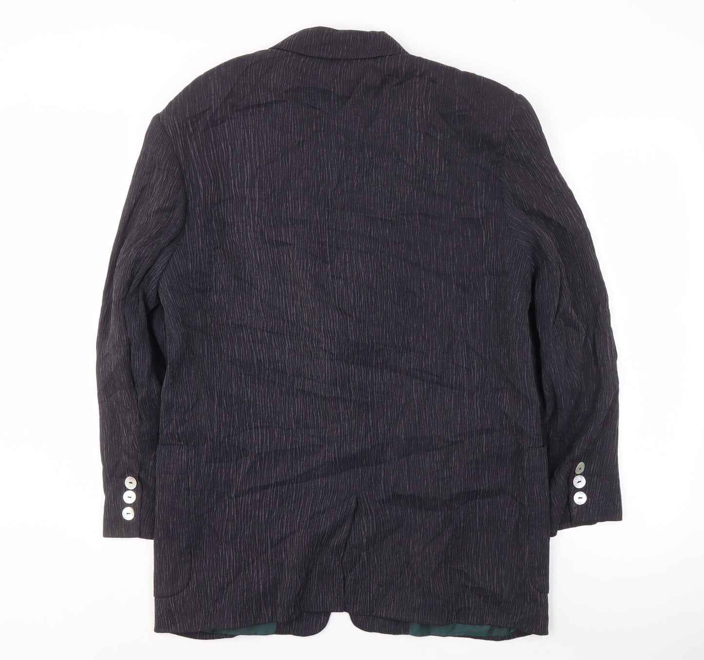 Élégance Women's Black Blazer Size 14 Regular Notch Lapel