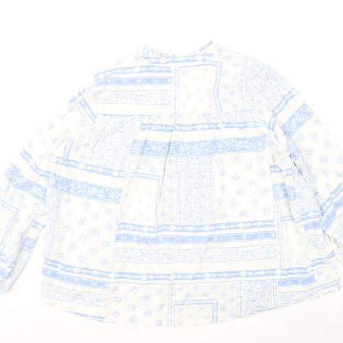 Marks and Spencer Women's Blue Floral Tunic Blouse Size 18