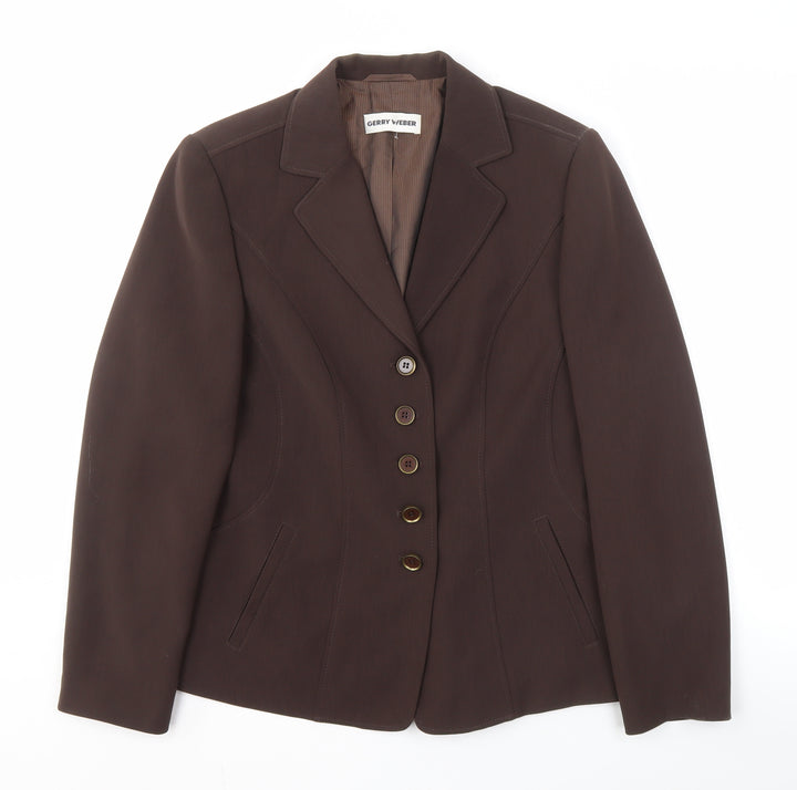 Gerry Weber Women's Brown Blazer, Size 10, Business Style