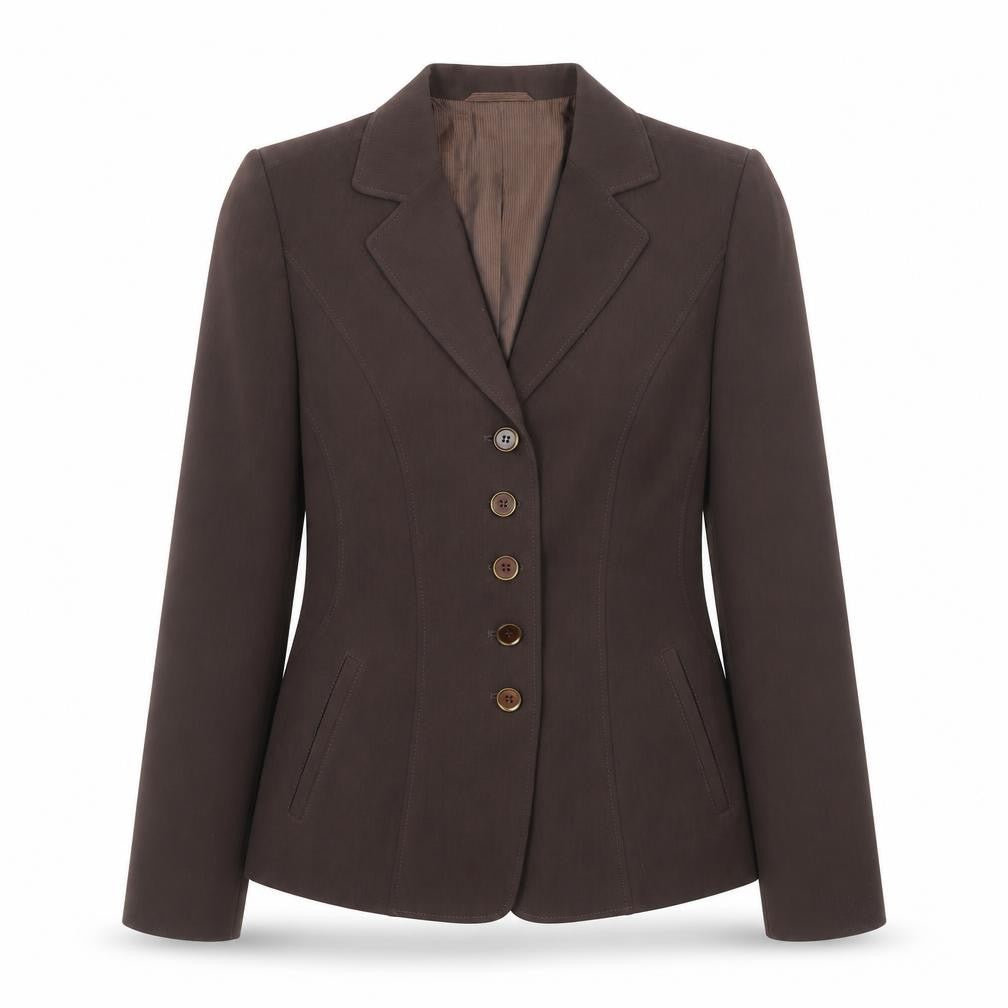 Front view of Gerry Weber Women's Brown Blazer, size 10, Business Style
