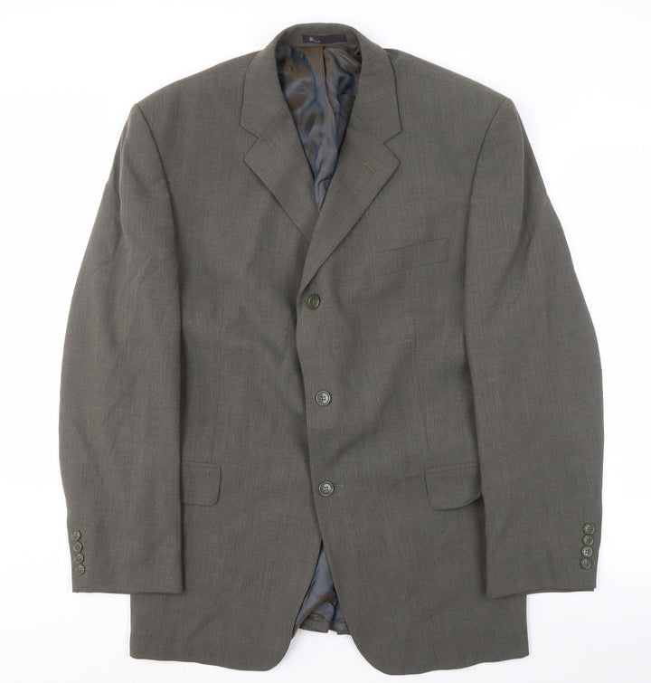 BHS Men's Grey Regular Fit Blazer 44