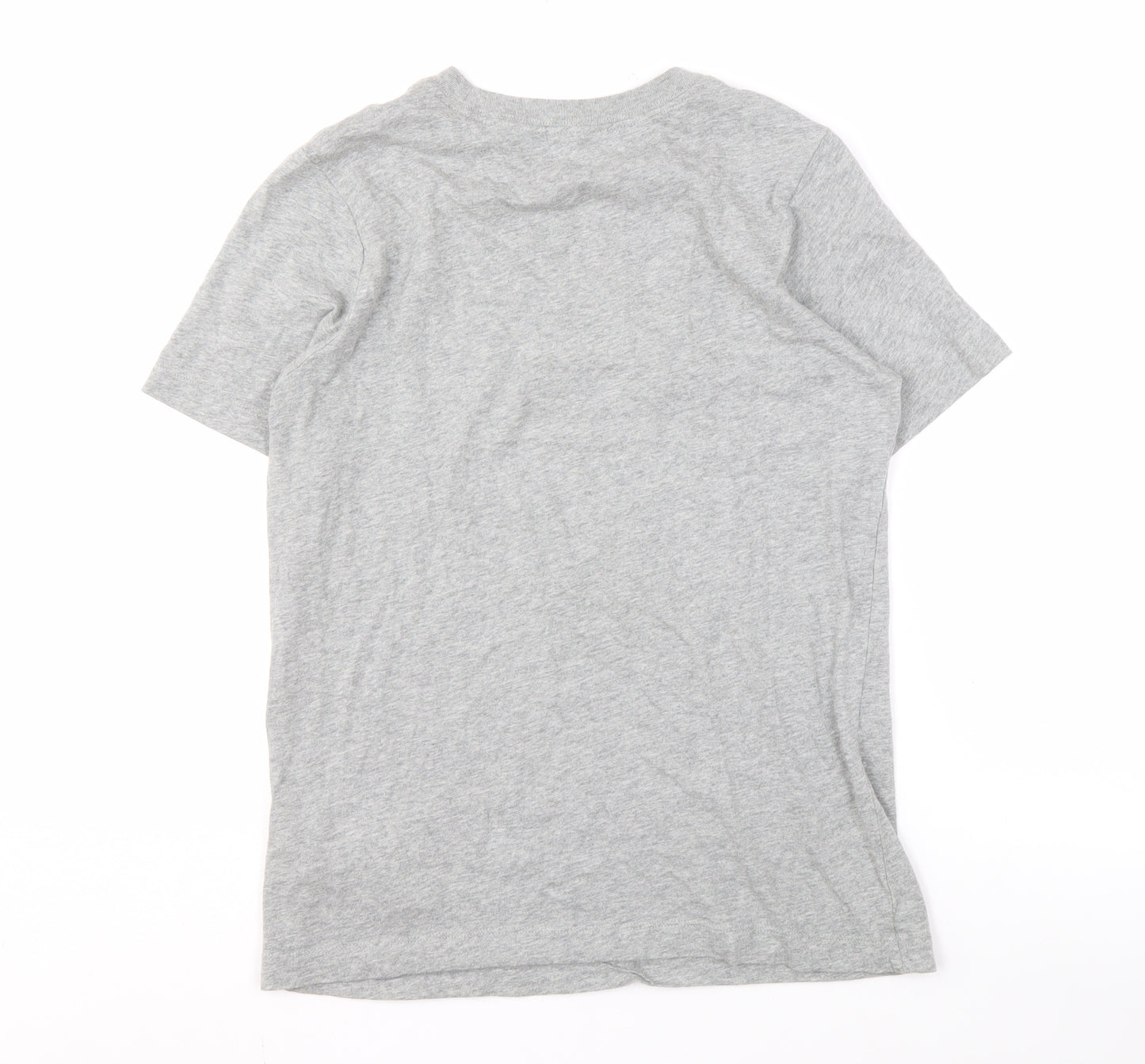 Nike Men's Grey Crew Neck T-Shirt L, Cotton, Logo