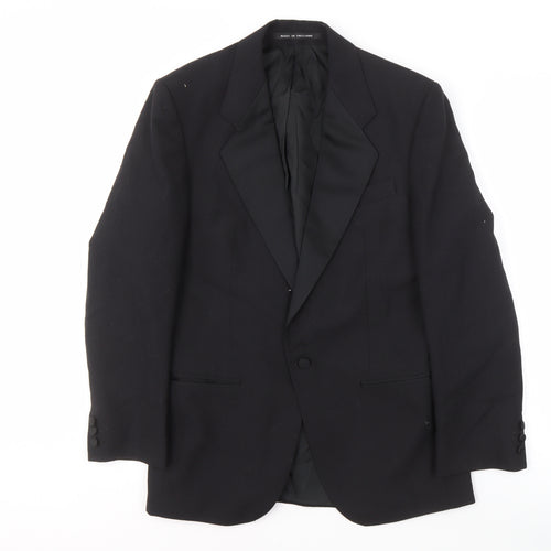 Pin Stripe Men's Black Blazer, 36 Short, Slim Fit