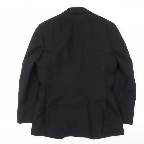 Pin Stripe Men's Black Blazer, 36 Short, Slim Fit
