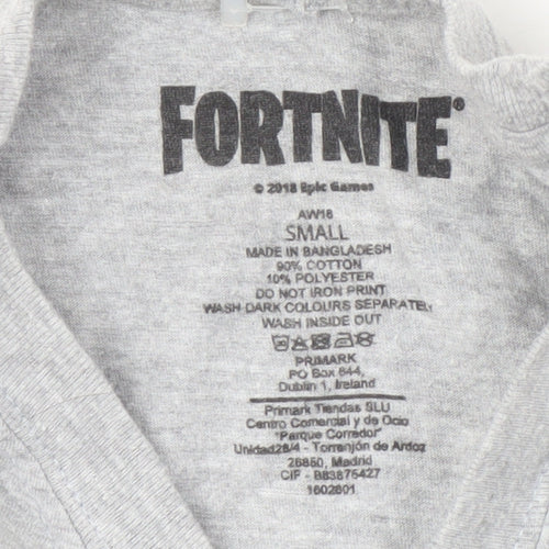 Primark Fortnite T-Shirt for Men, Size S in Grey