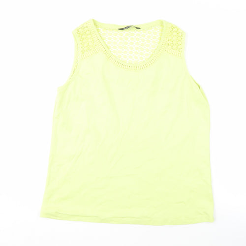 Bonmarché Women's Yellow Cotton Tank Top Size 18