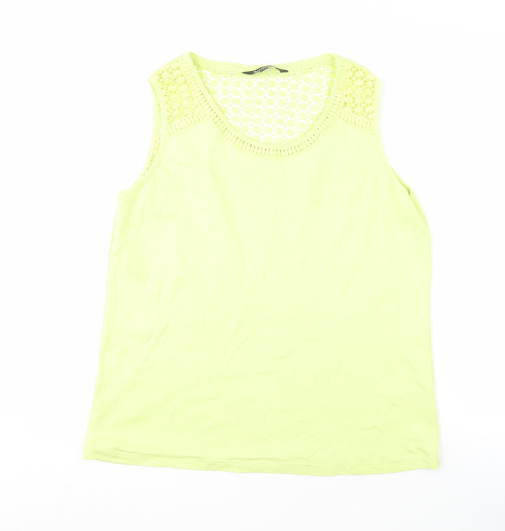 Bonmarché Women's Yellow Cotton Tank Top Size 18