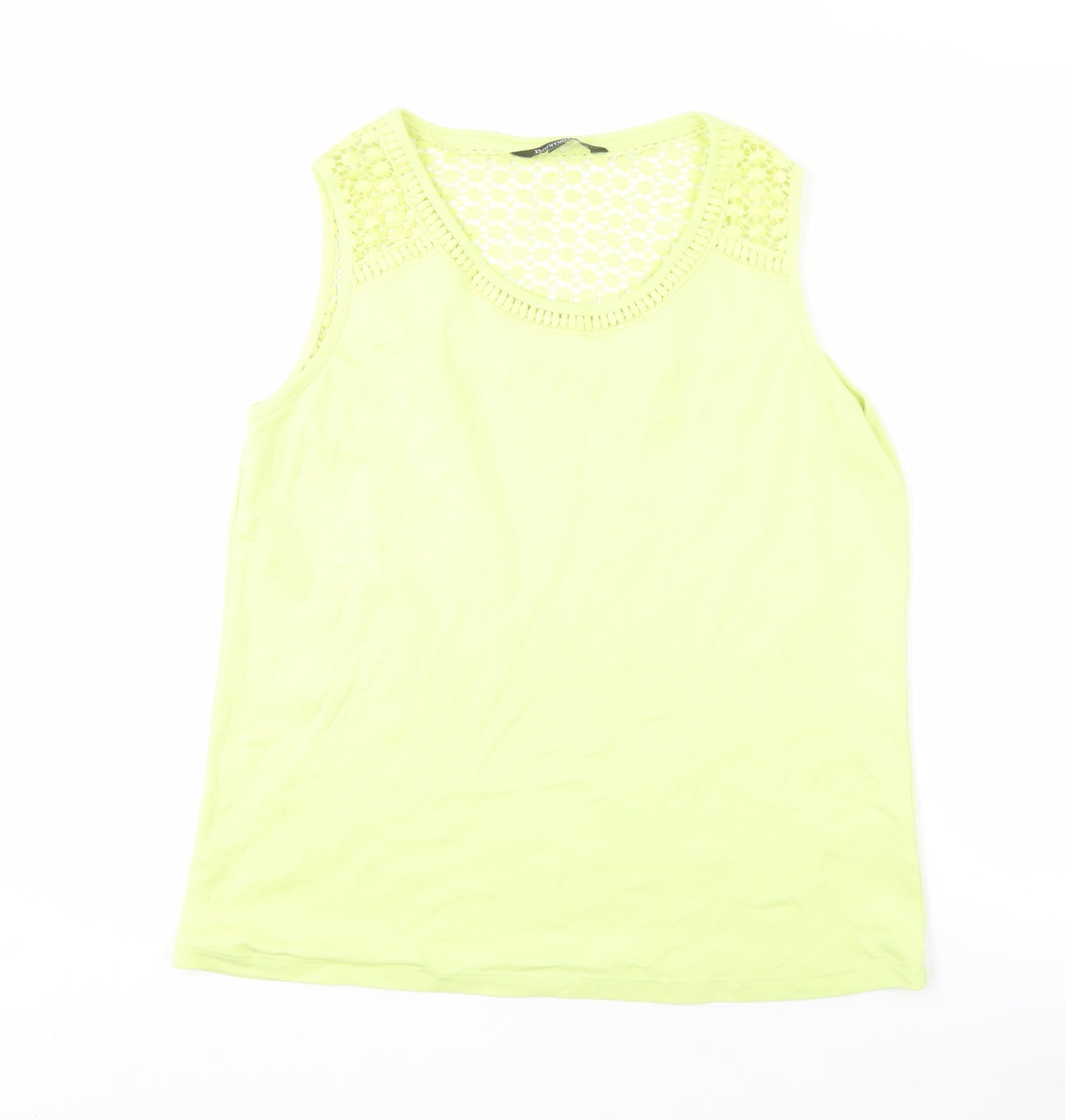 Bonmarché Women's Yellow Cotton Tank Top Size 18