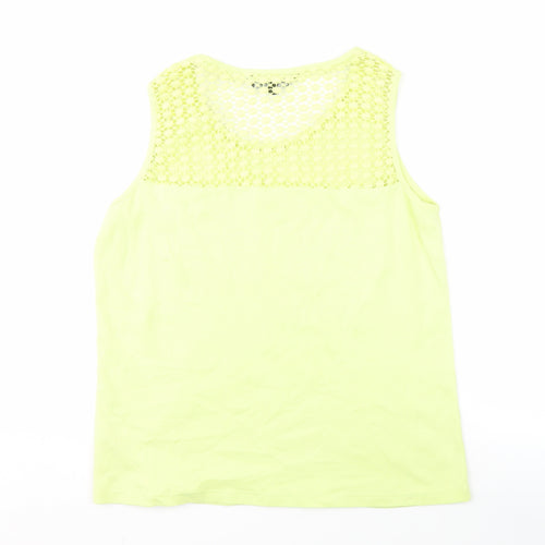 Bonmarché Women's Yellow Cotton Tank Top Size 18