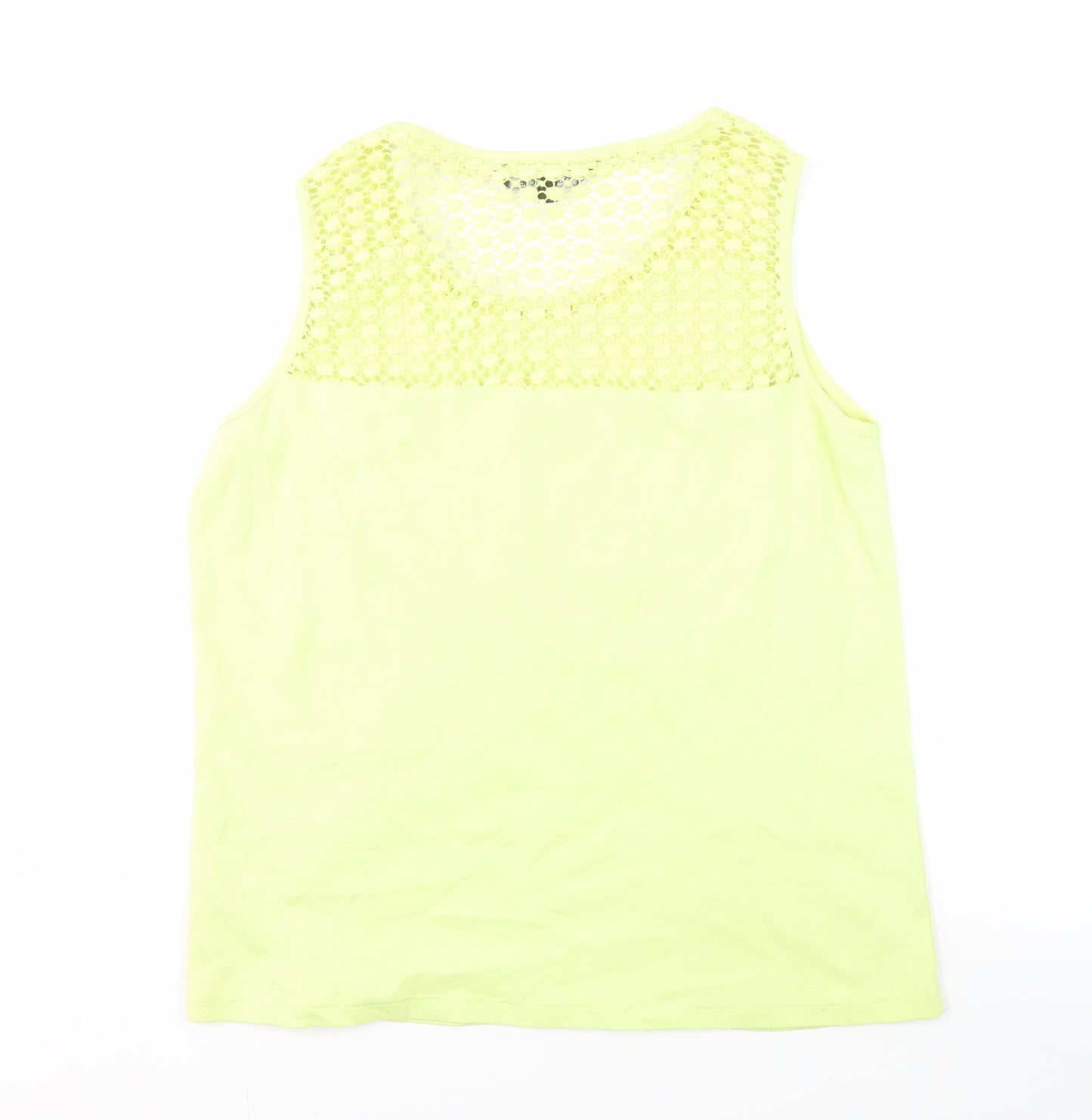 Bonmarché Women's Yellow Cotton Tank Top Size 18