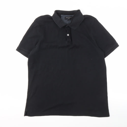 Banana Republic Men's Black Polo Shirt, Size L