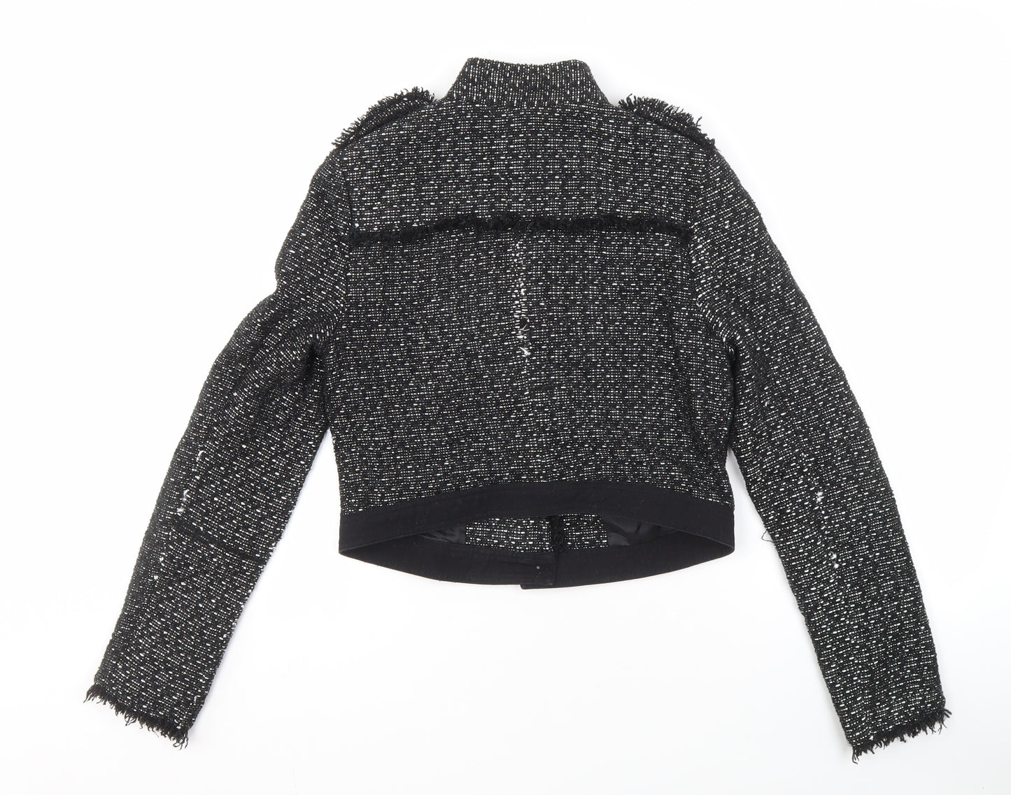Asobio Women's Black Tweed Military Jacket, Size S