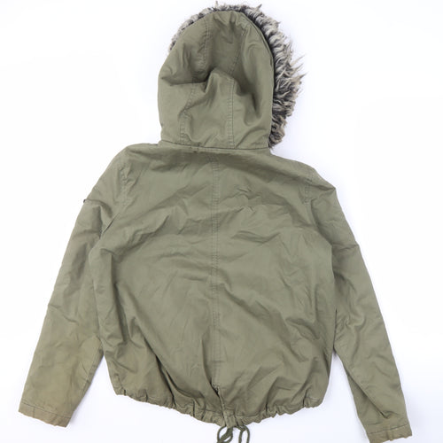 Brave Soul Women's Green Parka Jacket Size 12