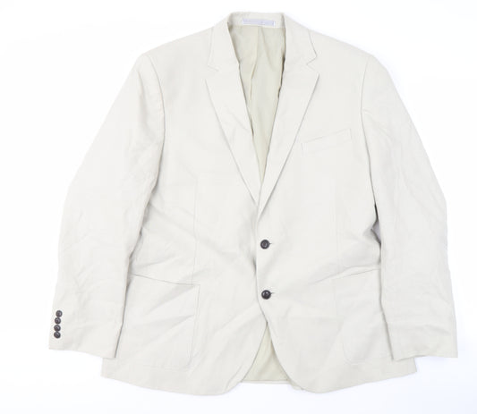 Marks and Spencer Men's Beige Blazer, 46 Chest, M