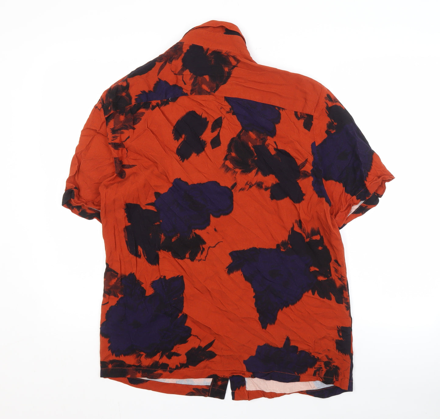 River Island Red Men's M Graphic Print Button-Up Shirt