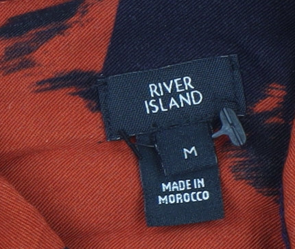 River Island Red Men's M Graphic Print Button-Up Shirt