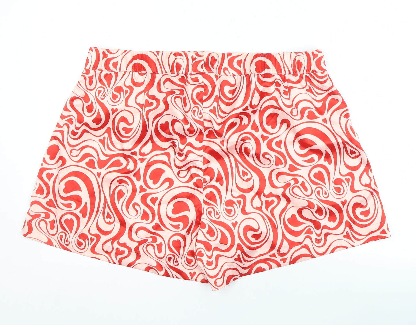 Monki Women's Red Graphic Print Sleep Shorts XL