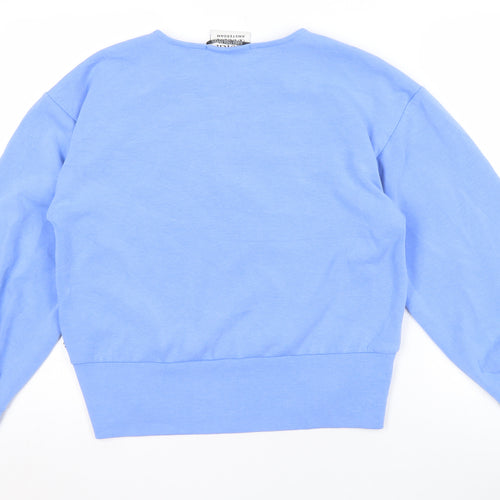 Scotch & Soda Women's Blue V-Neck Top, Size M, Jersey