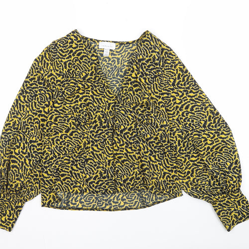 Topshop Women's Multicoloured Animal Print Blouse