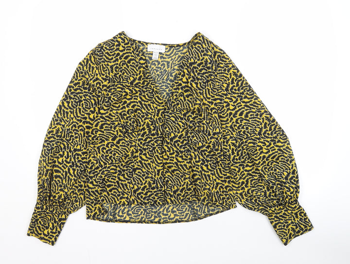 Topshop Women's Multicoloured Animal Print Blouse