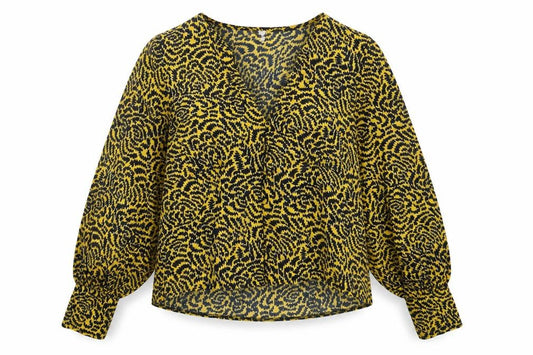 Front view of Topshop Women's Multicoloured Animal Print Blouse