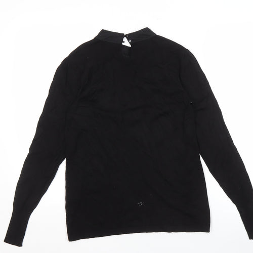 Warehouse Women's Black Size 14 High Neck Blouse