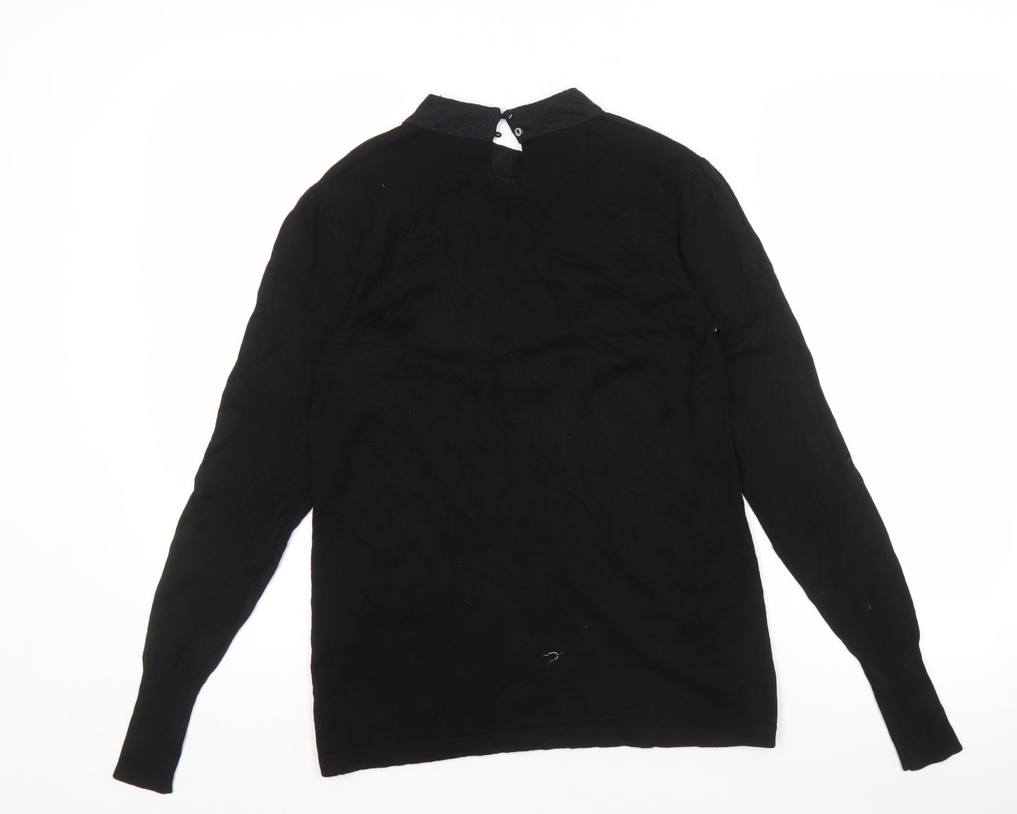 Warehouse Women's Black Size 14 High Neck Blouse