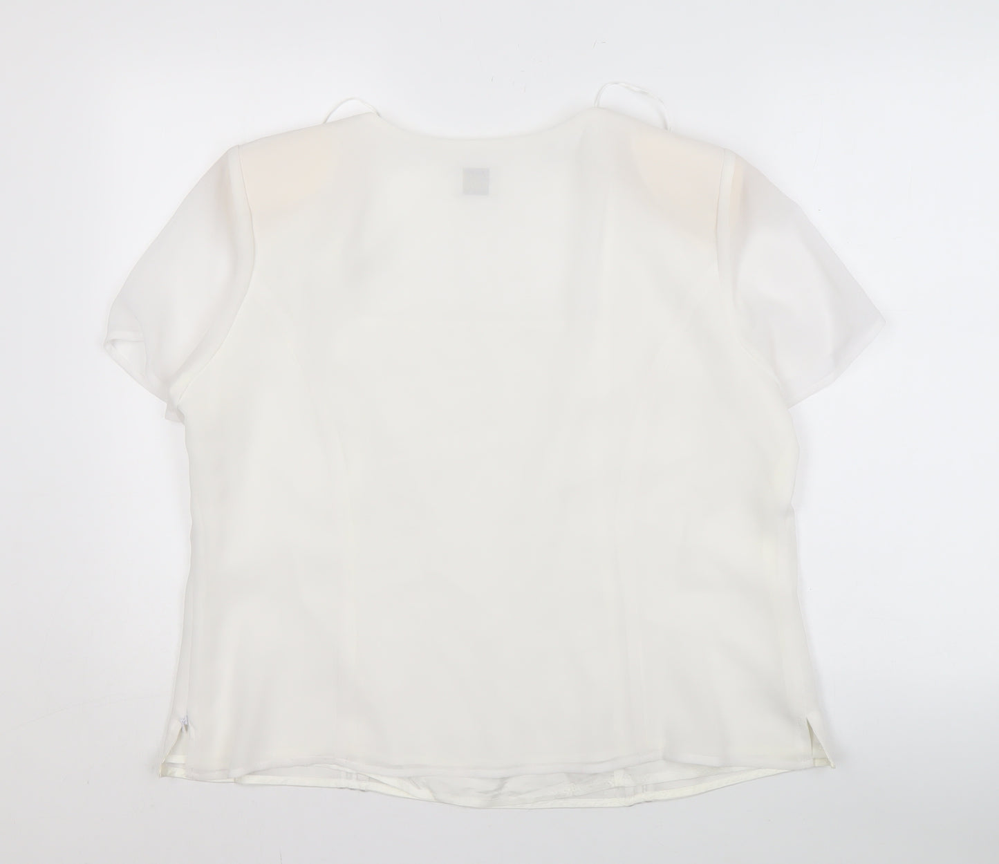 Roman Originals Women's White Sequin Blouse Size 20