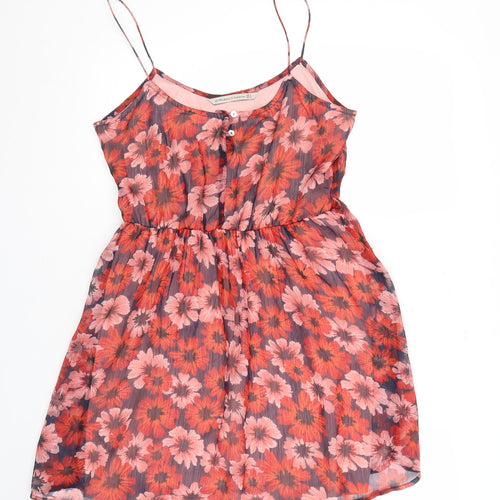 Zara Women's Multicoloured Floral Dress M