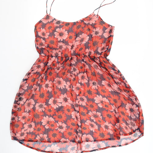 Zara Women's Multicoloured Floral Dress M