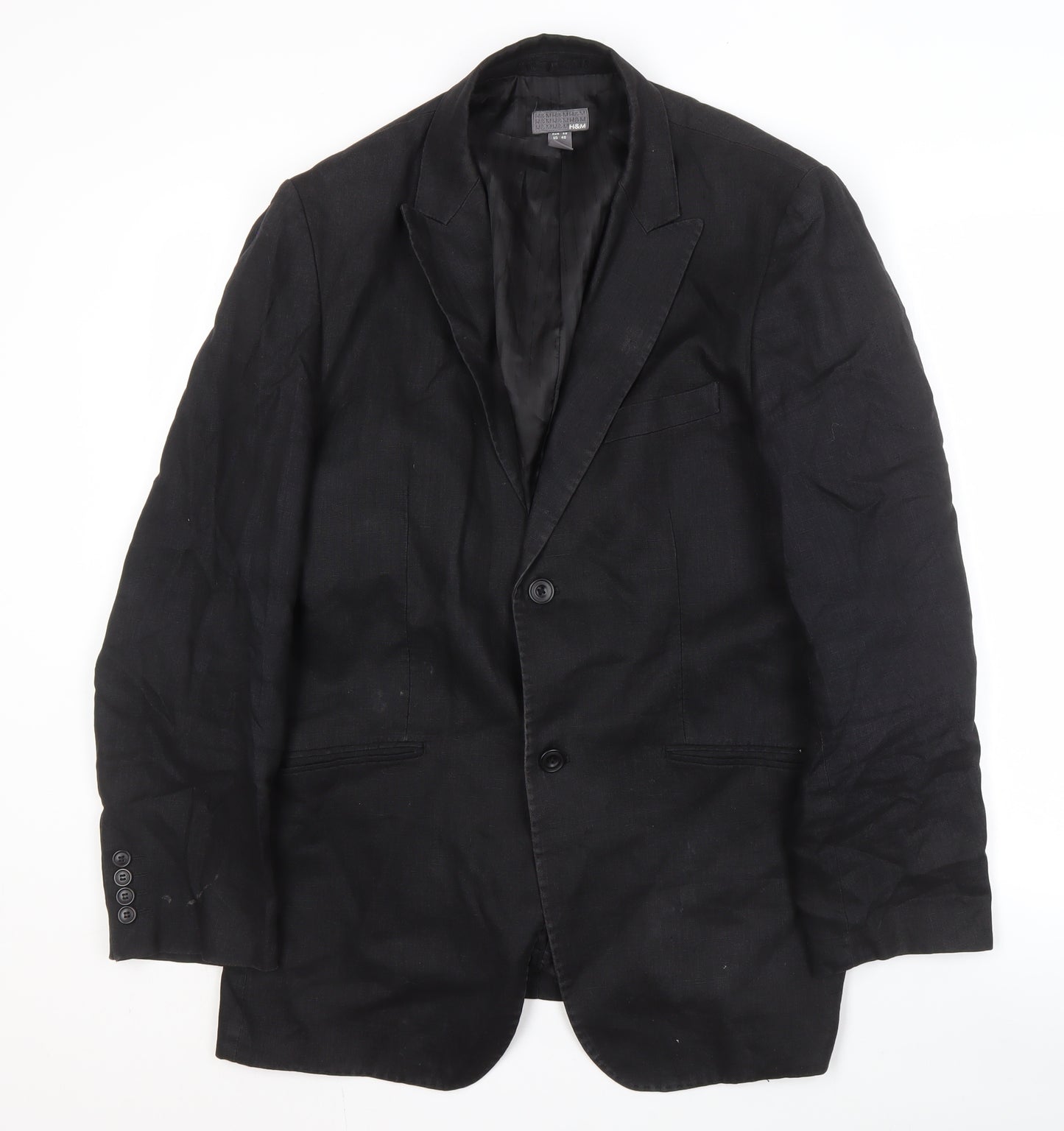 H&M Men's Black Blazer Size 40 Formal Wear
