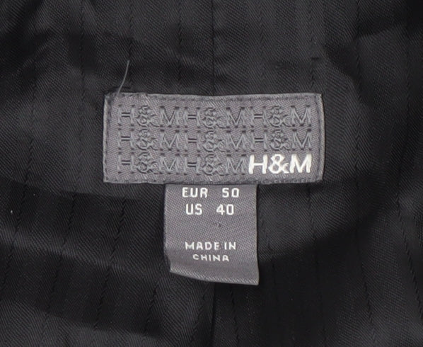 H&M Men's Black Blazer Size 40 Formal Wear